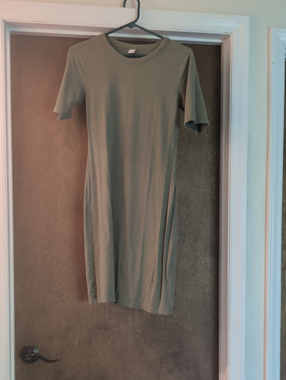 Old Navy Olive Midi T-Shirt Dress